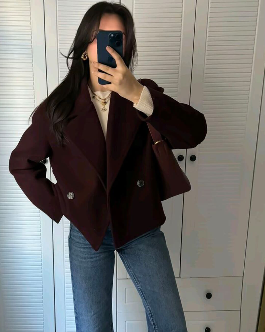 SOKYND Vannie Short Double - Breasted Coat Coats & JacketsiS1772777205895683237RedXS