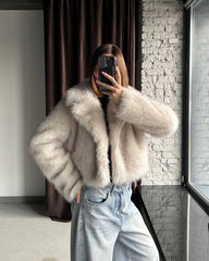 Veste courte en fausse fourrure Whitney