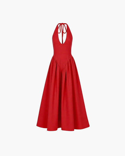 SOKYND Yara Deep Neck Maxi Dress DressRedS