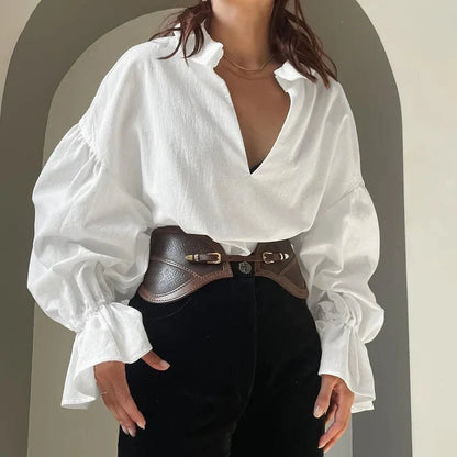 SOKYND Yelena V-Neck Puff Sleeve Blouse TopsSOKYND-719063-DEF-S-32919S