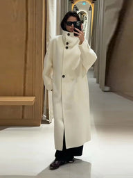 Manteau long à col montant Ylona