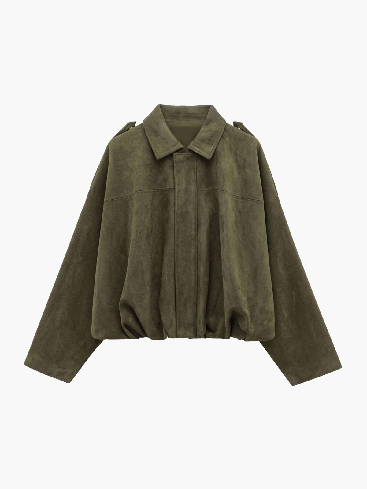 SOKYND Zelda Suede Bomber Jacket Coats & JacketsgK1767625273831726338GreenS