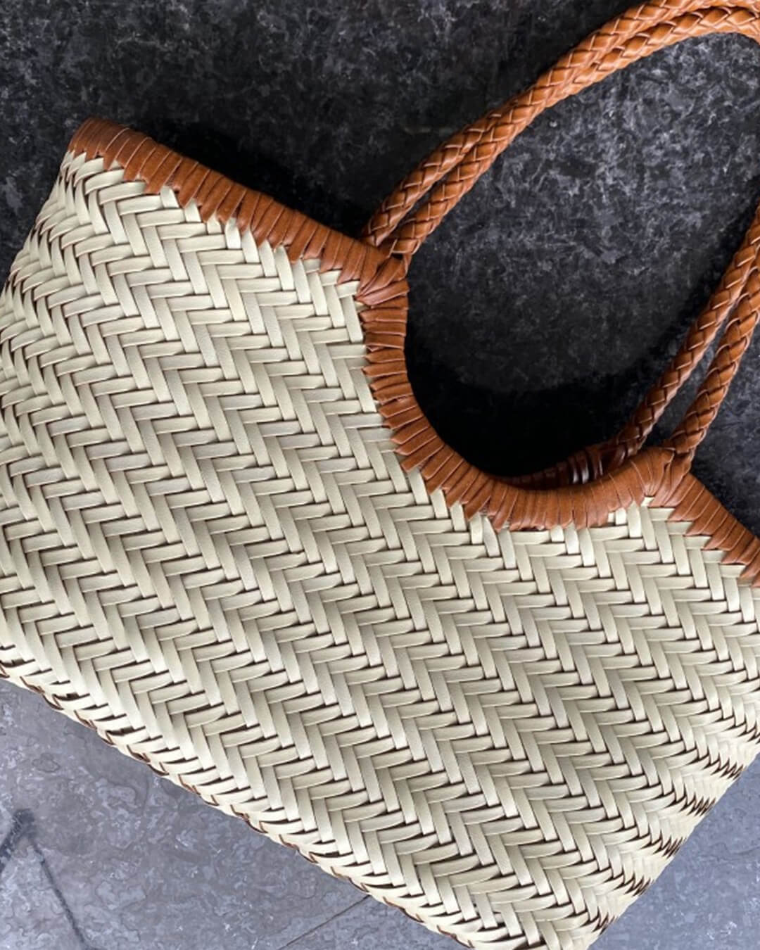 Aneta Sac fourre-tout en simili cuir tressé
