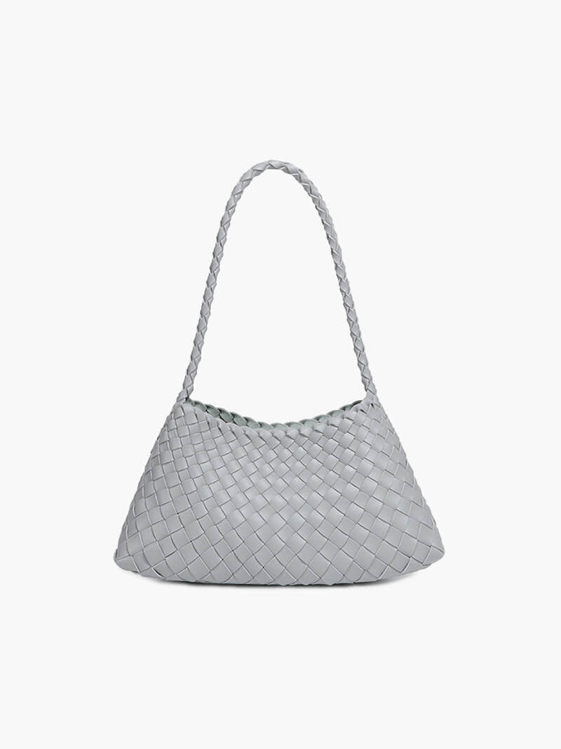 Sarah Vegan Leather Woven Bag Small